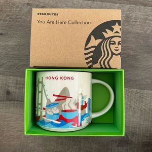 New Starbucks You Are Here Ceramic 14oz Mug Cup HONG KONG